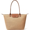 image:imageBOSTANTEN Large Tote Bags for Women Summer Beach Bag Travel Shoulder Handbag Lightweight Purses for Vacation Commute EverydayStrawkhaki