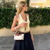 image:imageBOSTANTEN Mini Tote for Women Crossbody Bag with Adjustable Strap Top Handle Summer Purse for Everyday UseBeige With Brown