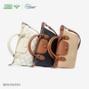 image:imageBOSTANTEN Mini Tote for Women Crossbody Bag with Adjustable Strap Top Handle Summer Purse for Everyday UseBlack With Brown