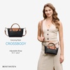 image:imageBOSTANTEN Mini Tote for Women Crossbody Bag with Adjustable Strap Top Handle Summer Purse for Everyday UseBlack With Brown