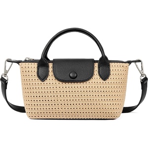 image:imageBOSTANTEN Mini Tote for Women Crossbody Bag with Adjustable Strap Top Handle Summer Purse for Everyday UseA01brown With Black