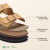 image:imageBOSTANTEN Womens Slide Sandals with Cushioned Footbed Adjustable Buckle  Soft Faux Suede Feel Lightweight Comfort Sole Easy SlipOn Style for Errands Travel and Casual Summer OutfitsBlack