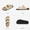 image:imageBOSTANTEN Womens Slide Sandals with Cushioned Footbed Adjustable Buckle  Soft Faux Suede Feel Lightweight Comfort Sole Easy SlipOn Style for Errands Travel and Casual Summer OutfitsBeige