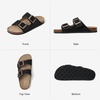 image:imageBOSTANTEN Womens Slide Sandals with Cushioned Footbed Adjustable Buckle  Soft Faux Suede Feel Lightweight Comfort Sole Easy SlipOn Style for Errands Travel and Casual Summer OutfitsBlack