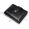 image:imageBOSTANTEN Women Leather Wallet RFID Blocking Bifold Zipper Pocket Wallet Card Case Purse with ID Window1black