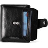 image:imageBOSTANTEN Women Leather Wallet RFID Blocking Bifold Zipper Pocket Wallet Card Case Purse with ID Window1black