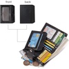 image:imageBOSTANTEN Women Leather Wallet RFID Blocking Bifold Zipper Pocket Wallet Card Case Purse with ID Window1black
