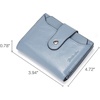 image:imageBOSTANTEN Women Leather Wallet RFID Blocking Bifold Zipper Pocket Wallet Card Case Purse with ID Window1blue