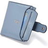 image:imageBOSTANTEN Women Leather Wallet RFID Blocking Bifold Zipper Pocket Wallet Card Case Purse with ID Window1blue