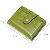 image:imageBOSTANTEN Women Leather Wallet RFID Blocking Bifold Zipper Pocket Wallet Card Case Purse with ID Window1green