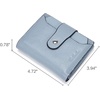 image:imageBOSTANTEN Women Leather Wallet RFID Blocking Bifold Zipper Pocket Wallet Card Case Purse with ID Window2blue pebble