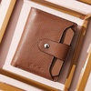 image:imageBOSTANTEN Women Leather Wallet RFID Blocking Bifold Zipper Pocket Wallet Card Case Purse with ID Window2brown pebble