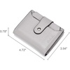 image:imageBOSTANTEN Women Leather Wallet RFID Blocking Bifold Zipper Pocket Wallet Card Case Purse with ID Window2grey