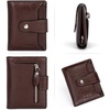 image:imageBOSTANTEN Women Leather Wallet RFID Blocking Bifold Zipper Pocket Wallet Card Case Purse with ID Window3coffee