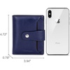 image:imageBOSTANTEN Women Leather Wallet RFID Blocking Bifold Zipper Pocket Wallet Card Case Purse with ID Window3navy blue