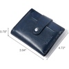 image:imageBOSTANTEN Women Leather Wallet RFID Blocking Bifold Zipper Pocket Wallet Card Case Purse with ID Window5Navy