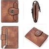 image:imageBOSTANTEN Women Leather Wallet RFID Blocking Bifold Zipper Pocket Wallet Card Case Purse with ID Window6BrownRG