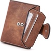 image:imageBOSTANTEN Women Leather Wallet RFID Blocking Bifold Zipper Pocket Wallet Card Case Purse with ID Window6BrownRG