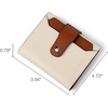 image:imageBOSTANTEN Women Leather Wallet RFID Blocking Bifold Zipper Pocket Wallet Card Case Purse with ID WindowBeige with Brown