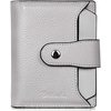 image:imageBOSTANTEN Women Leather Wallet RFID Blocking Bifold Zipper Pocket Wallet Card Case Purse with ID Window2grey