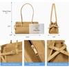 image:imageBOSTANTEN East West Shoulder Bag for Women Suede Designer Purse  Trendy Style Lightweight Smooth Zipper Vintage Look Perfect for Everyday Use and CommutingTan