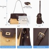 image:imageBOSTANTEN Shoulder Bag for Women Vegan Leather Purse and Handbags  soft slouchy suedemix style roomy capacity detachable adjustable strap for daily work travel shoppingApricot With Brownsuede