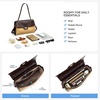 image:imageBOSTANTEN Shoulder Bag for Women Vegan Leather Purse and Handbags  soft slouchy suedemix style roomy capacity detachable adjustable strap for daily work travel shoppingApricot With Brownsuede