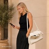 image:imageBOSTANTEN Shoulder Bag for Women Vegan Leather Purse and Handbags  soft slouchy suedemix style roomy capacity detachable adjustable strap for daily work travel shoppingBeigevagan Leather