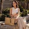 image:imageBOSTANTEN Slouchy Work Tote Bag Lightweight Suede Purse Large HandbagApricot