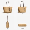 image:imageBOSTANTEN Slouchy Work Tote Bag Lightweight Suede Purse Large HandbagApricot
