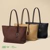 image:imageBOSTANTEN Slouchy Work Tote Bag Lightweight Suede Purse Large HandbagBlack