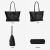 image:imageBOSTANTEN Slouchy Work Tote Bag Lightweight Suede Purse Large HandbagBlack