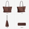 image:imageBOSTANTEN Slouchy Work Tote Bag Lightweight Suede Purse Large HandbagCoffee