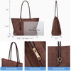 image:imageBOSTANTEN Slouchy Work Tote Bag Lightweight Suede Purse Large HandbagCoffee
