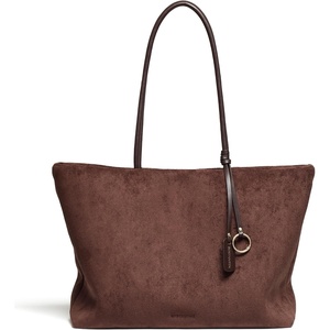 image:imageBOSTANTEN Slouchy Work Tote Bag Lightweight Suede Purse Large HandbagCoffee