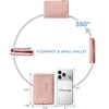 image:imageBOSTANTEN Small Wallet Women RFID Blocking Card Holder with Zipper Pocket  Soft Suede Pebble Leather Trifold ID Window Compact for Small Purse Daily Travel GiftsPink
