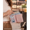 image:imageBOSTANTEN Small Wallet Women RFID Blocking Card Holder with Zipper Pocket  Soft Suede Pebble Leather Trifold ID Window Compact for Small Purse Daily Travel GiftsPink