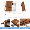 image:imageBOSTANTEN Small Crossbody Bags for Women Phone Purse with RFID  Vegan Leather and Suede Blend Adjustable Shoulder Strap Card Slot Travel Shopping and Daily Use Fits Phones Up to 69Faux Suedeleather Brown