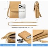 image:imageBOSTANTEN Small Crossbody Bags for Women Phone Purse with RFID  Vegan Leather and Suede Blend Adjustable Shoulder Strap Card Slot Travel Shopping and Daily Use Fits Phones Up to 69Faux Suedeleather Khaki