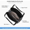 image:imageBOSTANTEN Shoulder Bag for Women 3Compartment Leather Purses and Handbags  Pebbled Leather Adjustable Strap Scarf Included Roomy Office to WeekendBlack