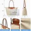 image:imageBOSTANTEN Structured Tote Handbag for Women Lightweight Summer Purse  Soft Flyknit or Straw Material Quiet Luxury Cute Design Roomy Reinforced Handle Strap Vacation Travel Commute EverydayStrawbeige
