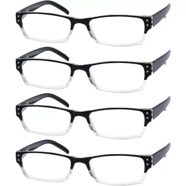 1.75 Diopters Black-4pcs All Clear Lens