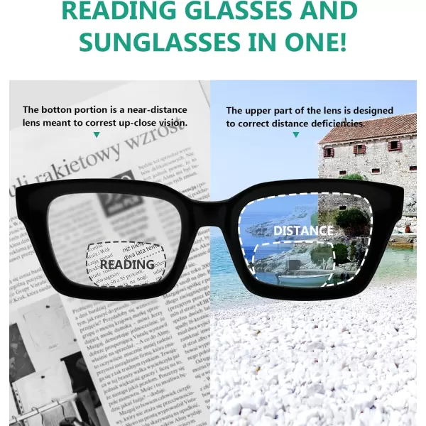 Eyekepper 4-packing Bifocal Sunglasses for Women Reading under the Sun Stylish Bifocal Readers Tinted Lens Oversize +2.50