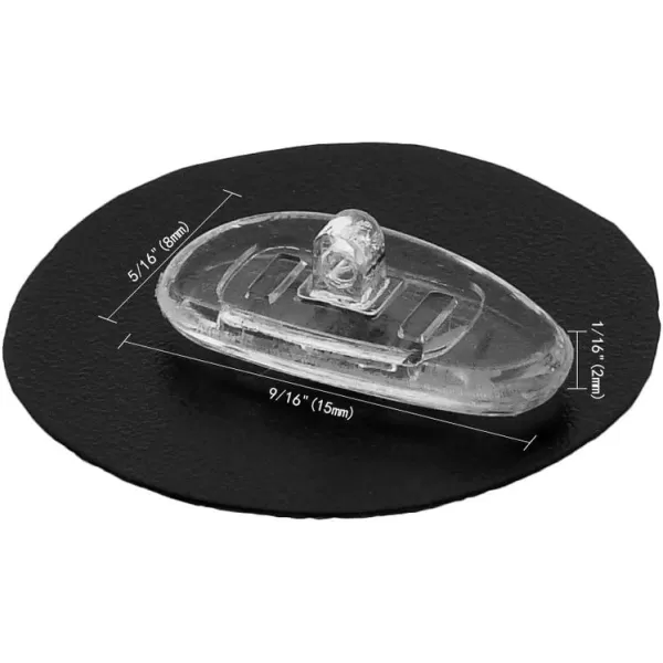 Eyekepper 6 Pairs 15mm D-Shaped Screw-in Soft Silicone Glasses Nose Pads / 1pc Mini 3 in 1 Stainless Steel Screwdriver