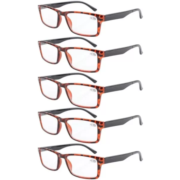 +1.75 Black Arm-5pcs All Clear Lens