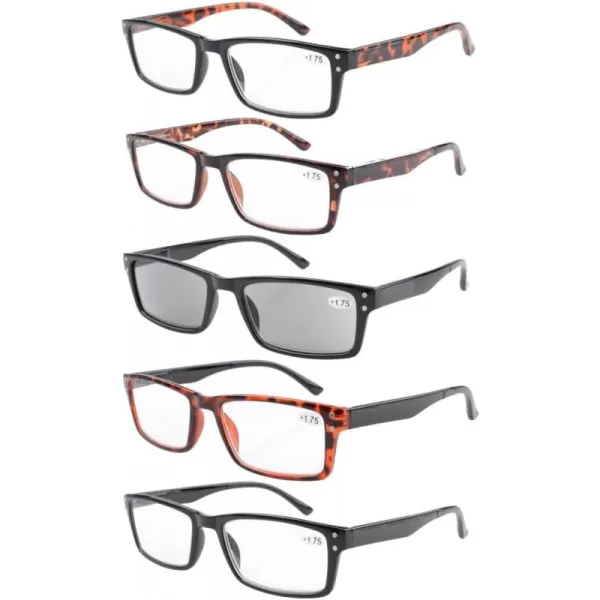 +1.75 Rectangle 5 Pcs Mix
