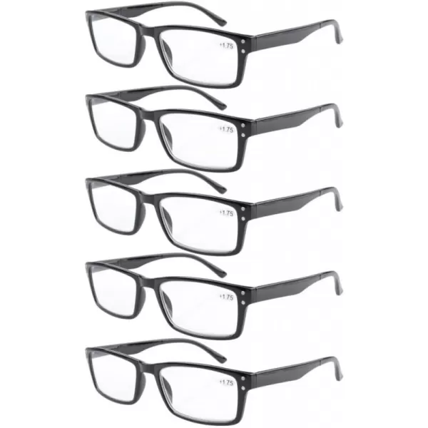 +2.75 Black-5pcs All Clear Lens