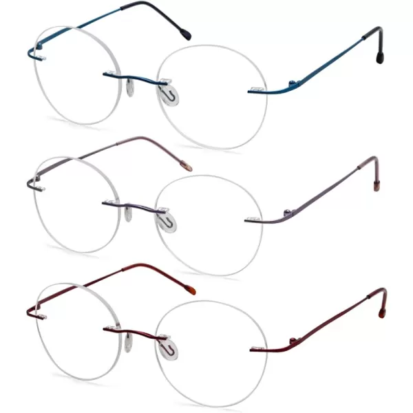 +0.00 3 Pack Mix-blue/Red/Purple