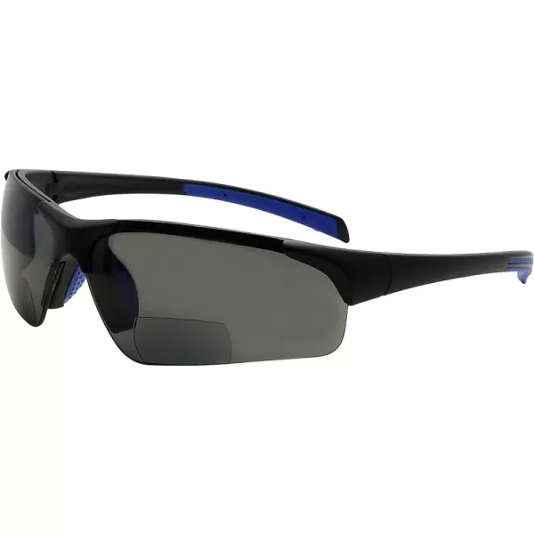 +2.50 Matte Black-blue Frame/Grey Lens