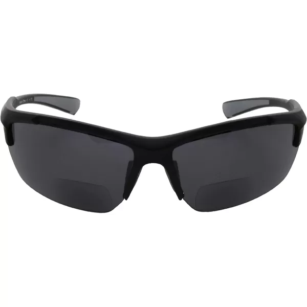 Eyekepper TR90 Sports Half-Rimless Bifocal Sunglasses Baseball Running Fishing Driving Golf Softball Hiking Readers 
